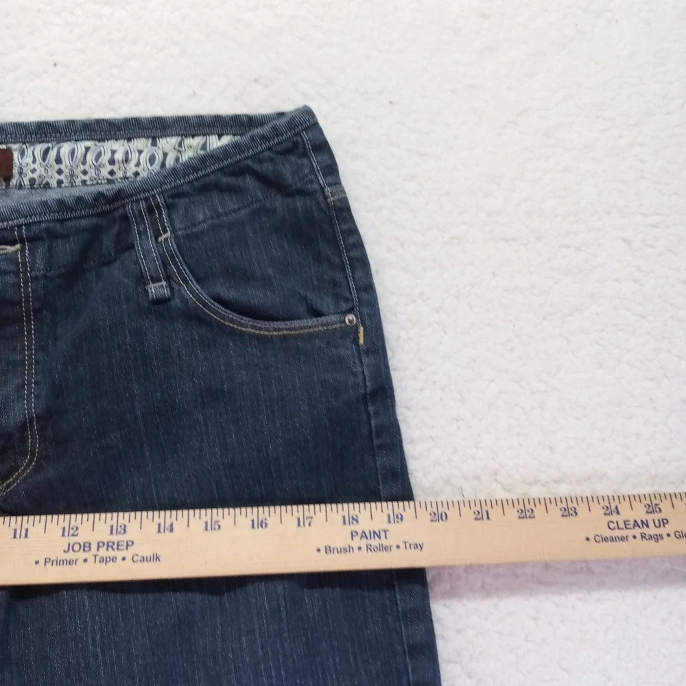 Lee One True‎ Fit Dark Wash Denim Capris Womens 12M Low Rise Cropped Jeans